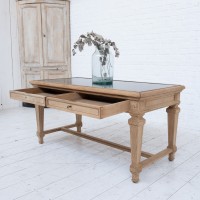 Oak Banque de France table / console, early 20th century