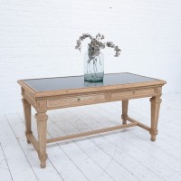 Oak Banque de France table / console, early 20th century