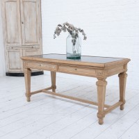 Oak Banque de France table / console, early 20th century