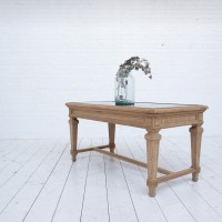 Oak Banque de France table / console, early 20th century