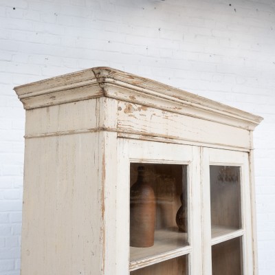 Ancienne vitrine deux portes en bois, 1930