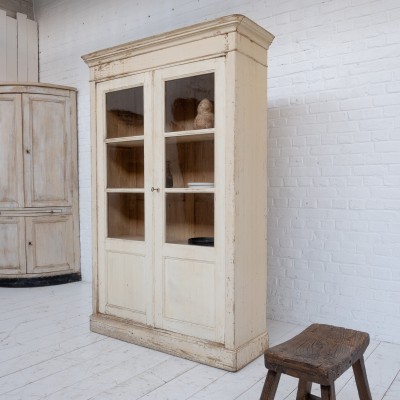 Antique two-door wooden display case, 1930