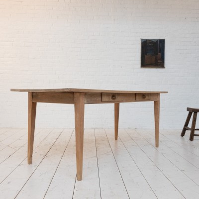 Oak and elm farm table, early 20th century