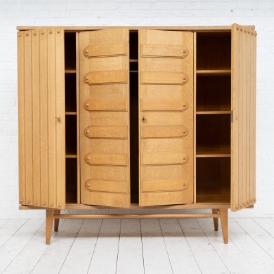 Midcentury French oak cupboard