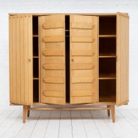 Midcentury French oak cupboard