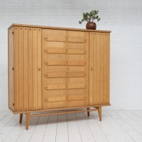 Midcentury French oak cupboard