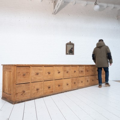 Large haberdashery chest of drawers, early 20th century