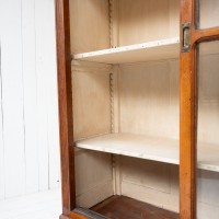 Antique beech bookcase with sliding doors, 1940