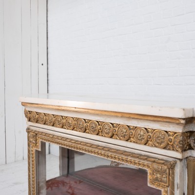 Napoleon III display cabinet in gilded wood, 19th