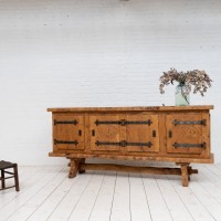 French elm primitive sideboard Circa 1970