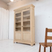 Large two-door wooden display case, 19th century