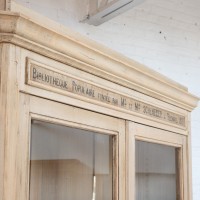 Large two-door wooden display case, 19th century