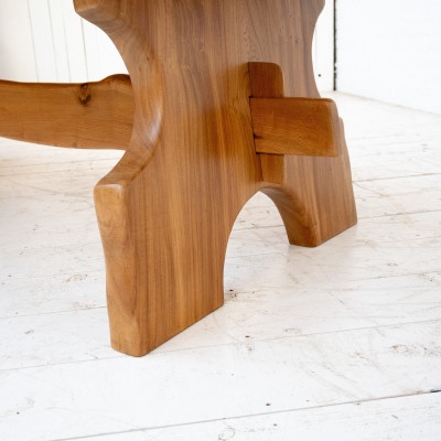 Large solid elm primitive table c.1970