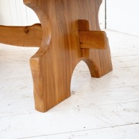 Large solid elm primitive table c.1970