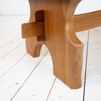 Large solid elm primitive table c.1970