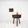 Brutalist wooden side table, 19th century