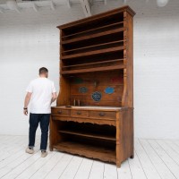Large french oak butcher's cabinet, 1930