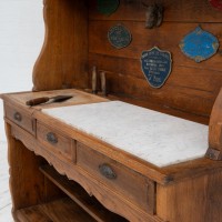 Large french oak butcher's cabinet, 1930