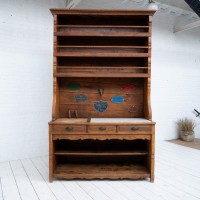 Large french oak butcher's cabinet, 1930