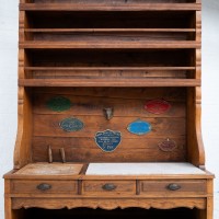 Large french oak butcher's cabinet, 1930