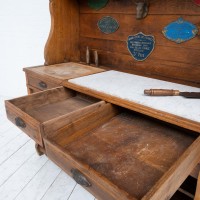 Large french oak butcher's cabinet, 1930