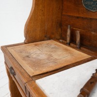 Large french oak butcher's cabinet, 1930
