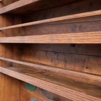 Large french oak butcher's cabinet, 1930
