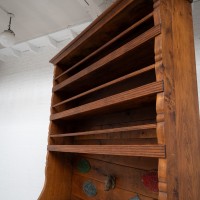 Large french oak butcher's cabinet, 1930