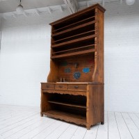 Large french oak butcher's cabinet, 1930