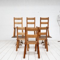 straw chairs FRANCE circa 1960