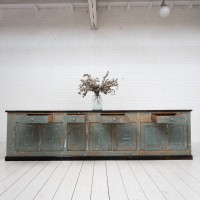 Large wooden workshop furniture, early 20th century