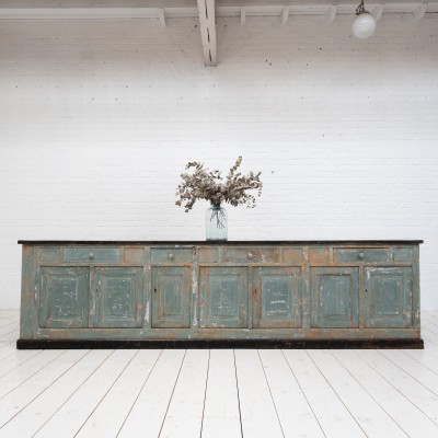 Large wooden workshop furniture, early 20th century