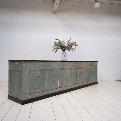 Large wooden workshop furniture, early 20th century
