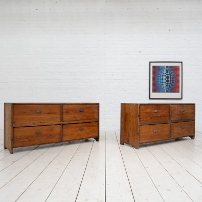 Pair of furniture with drawers, early 20th century