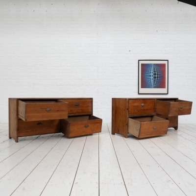 Pair of furniture with drawers, early 20th century