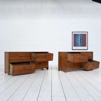 Pair of furniture with drawers, early 20th century