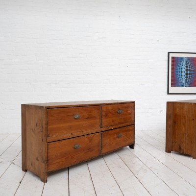 Pair of furniture with drawers, early 20th century