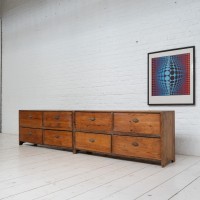Pair of furniture with drawers, early 20th century
