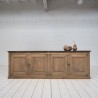 Imposing oak and marble bakery cabinet, 19th century