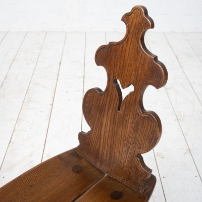 Ensemble de  4 chaises brutaliste en chêne