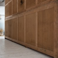 Imposante bibliothèque 12 portes en bois, 1950