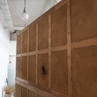 Imposante bibliothèque 12 portes en bois, 1950
