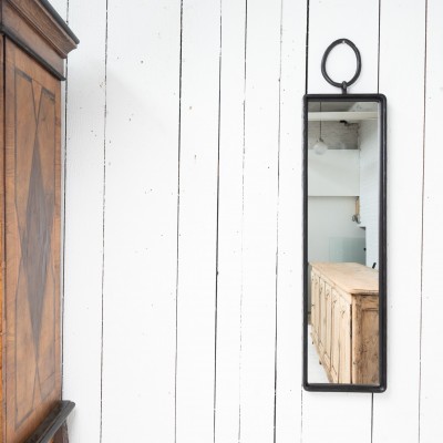 Miroir brutaliste en fer battu, 1960