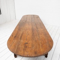 Grande table de communauté en chêne, 19ème