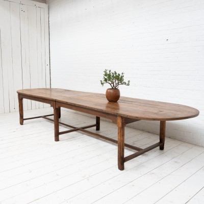 Grande table de communauté en chêne, 19ème