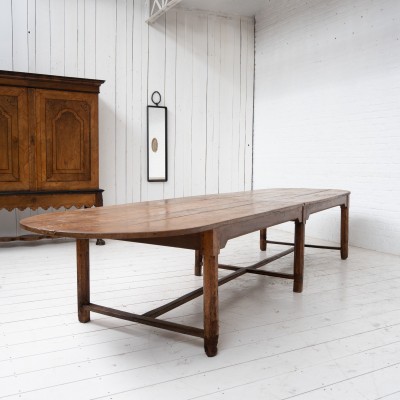 Grande table de communauté en chêne, 19ème