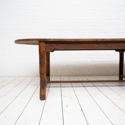 Grande table de communauté en chêne, 19ème