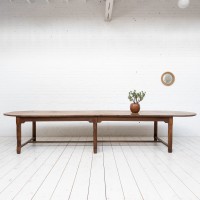 Grande table de communauté en chêne, 19ème