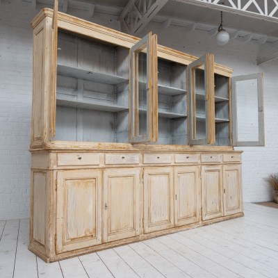 Imposante bibliothèque 12 portes en bois, 1950