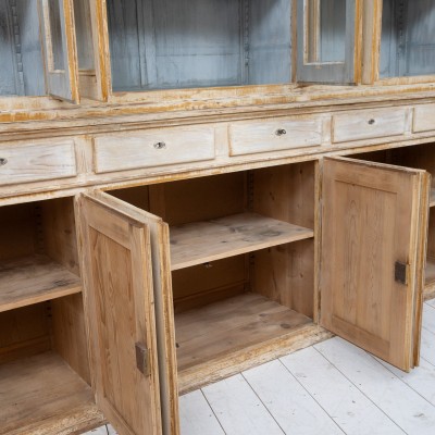 Imposante bibliothèque 12 portes en bois, 1950
